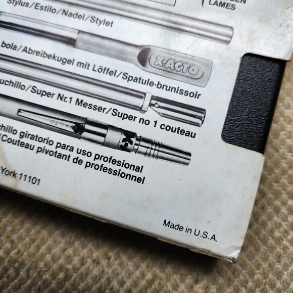 X-ACTO Professional Graphic Art Set 5055 with refills 4 piece in original case - Picture 9 of 9